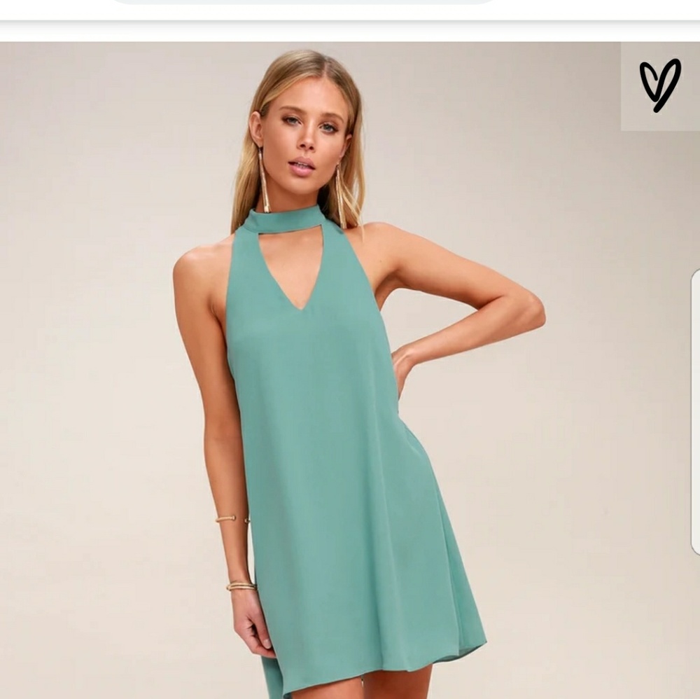 NWT LULUS GROOVE THING SAGE GREEN SWING DR…